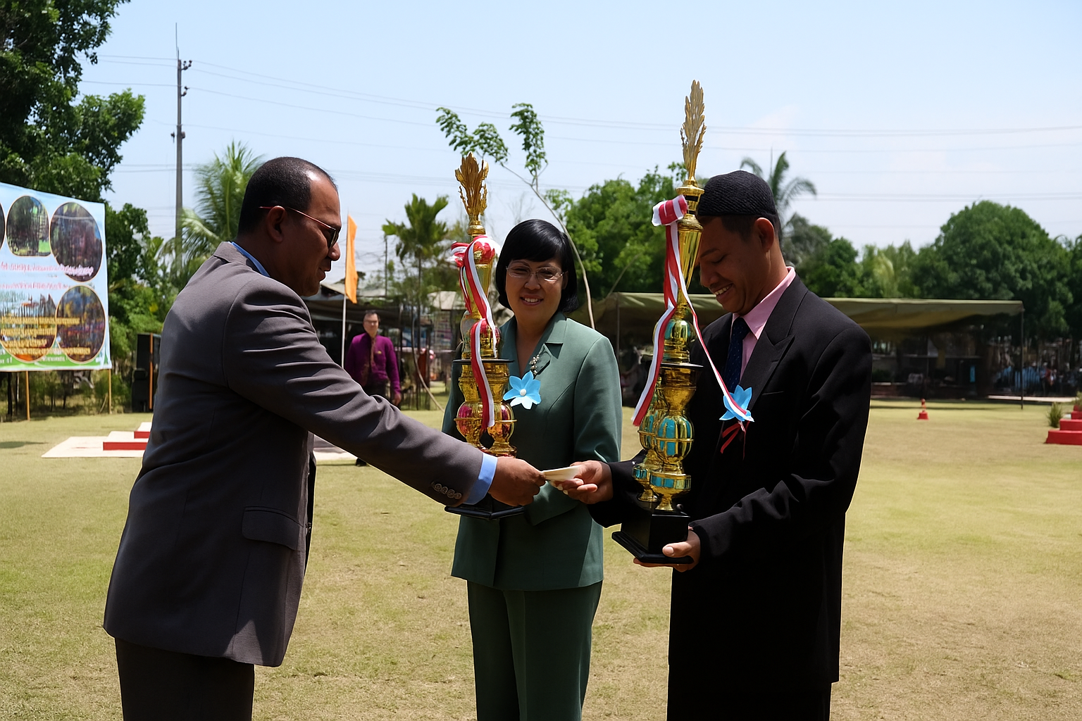 Gambar Kenangan Ibu Lestari, pemimpin bijaksana yang penuh kasih dan menjadi teladan kepemimpinan bagi banyak orang.